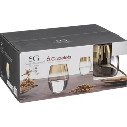 LOT 6 GOBELETS BAS ARYA OR 54CL