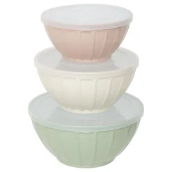 LOT 3 SALADIERS PLASTIQUE AVEC COUVERCLE