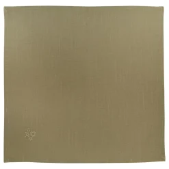 LOT 4 SERVIETTES JOY BRODE KAKI 40X40CM