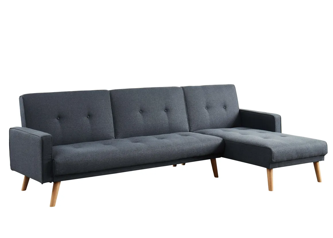 LUXI CANAPE ANGLE ANTHRACITE CONVERTIBLE STYLE SCANDINAVE