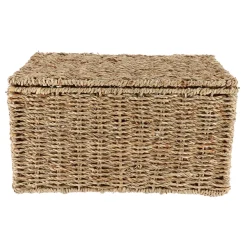 MALLE RECTANGLE MATIERE VEGETALE 35X25X19CM NATUREL