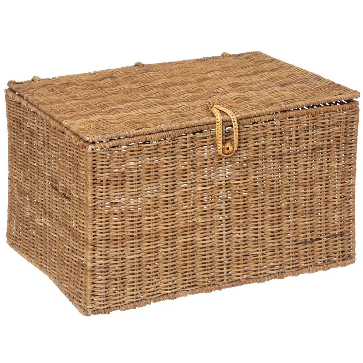 MALLE ROTIN CARMEN NATUREL D.50.5X36X29.5CM