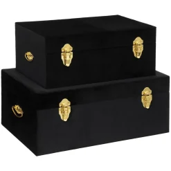 MALLE VELOURS NIGHT NOIR D.49X29X19.5CM
