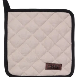 MANIQUE CHEF BLACK LINE 20X20CM COTON BEIGE