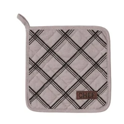 MANIQUE CHEF CARREAUX 20X20CM TAUPE