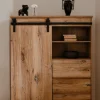 MANZANO BUFFET HAUT PORTE COULISSANTE 120X140X40CM