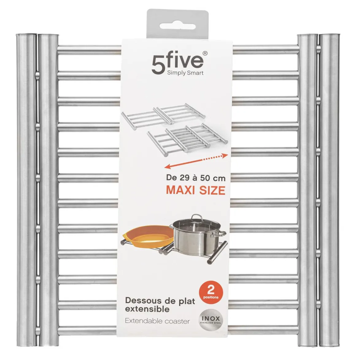 MAXI DESSOUS PLAT INOX EXTENSIBLE
