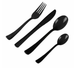 MENAGERE 24 PIECES REUTILISABLES NOIR