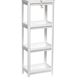 MEUBLE DE RANGEMENT 4 NIVEAUX BLANC