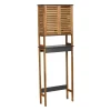 MEUBLE DESSUS WC ACACIA 2 PORTES ET ETAGERE ELEMENT