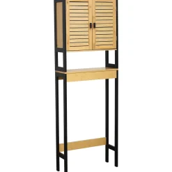 MEUBLE DESSUS WC 2 PORTES 1 TABLETTE 1 ETAGERE