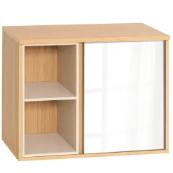 MEUBLE HAUT 1 PORTE MIROIR ETAGERE ET 2 NICHES RIVOLI