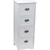 MEUBLE MDF 4 TIROIRS AVEC POIGNEE BLANC