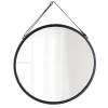 MIROIR A SUSPENDRE METAL D.38CM NOIR