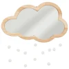 MIROIR BOIS NUAGE POMPON 40X36CM