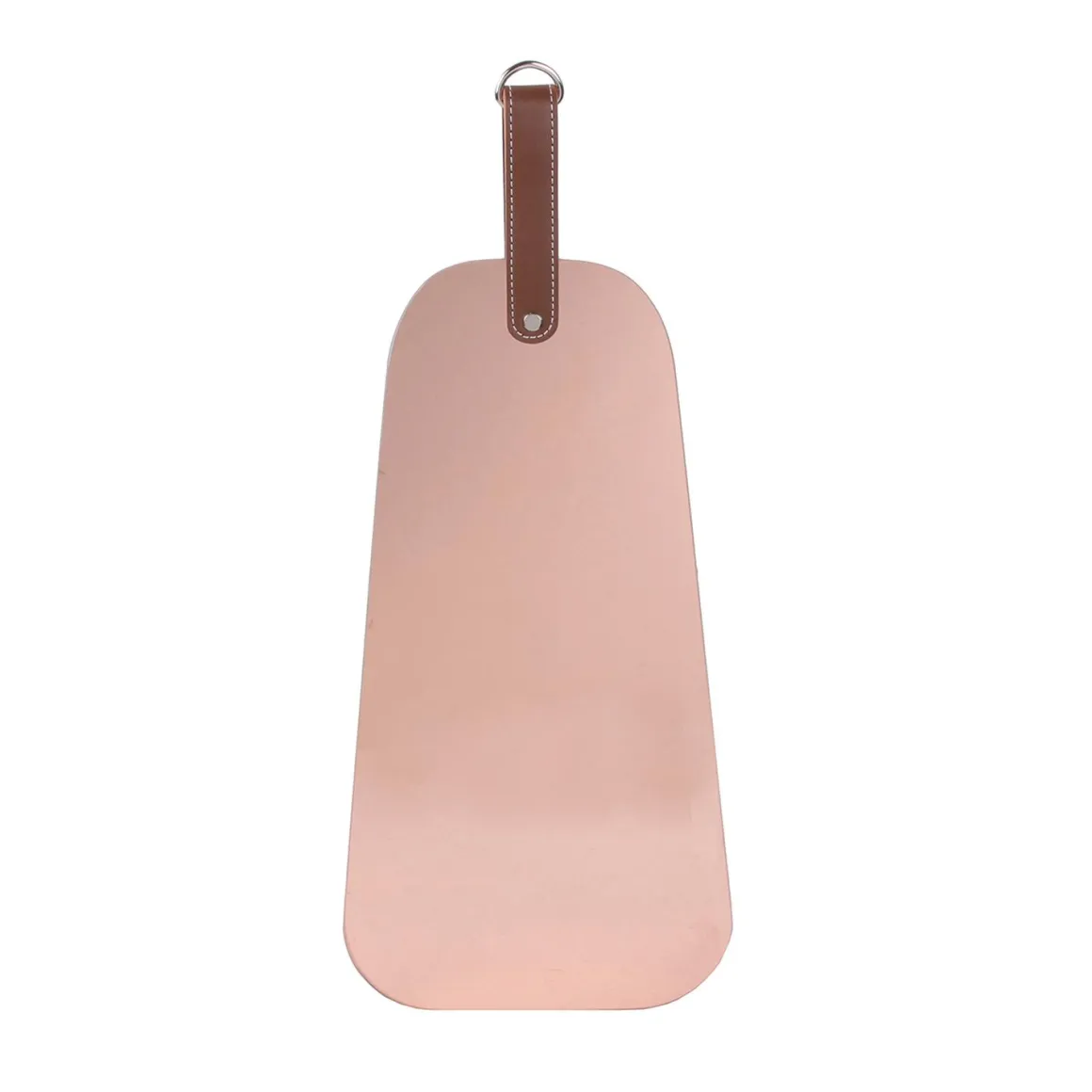 MIROIR CUIVRE ROSE A SUSPENDRE ANSE PU