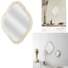 MIROIR DECO CONTOUR BOIS LOSANGE ELIO H.34CM