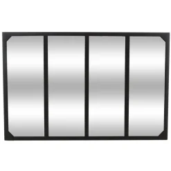 MIROIR METAL LOLA NOIR D.116X76CM