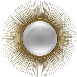 MIROIR METAL SOLEIL OR D.58CM