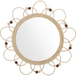 MIROIR ROTIN CAMPAGNE D.38CM