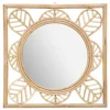 MIROIR ROTIN FLEUR AONI 52X52CM