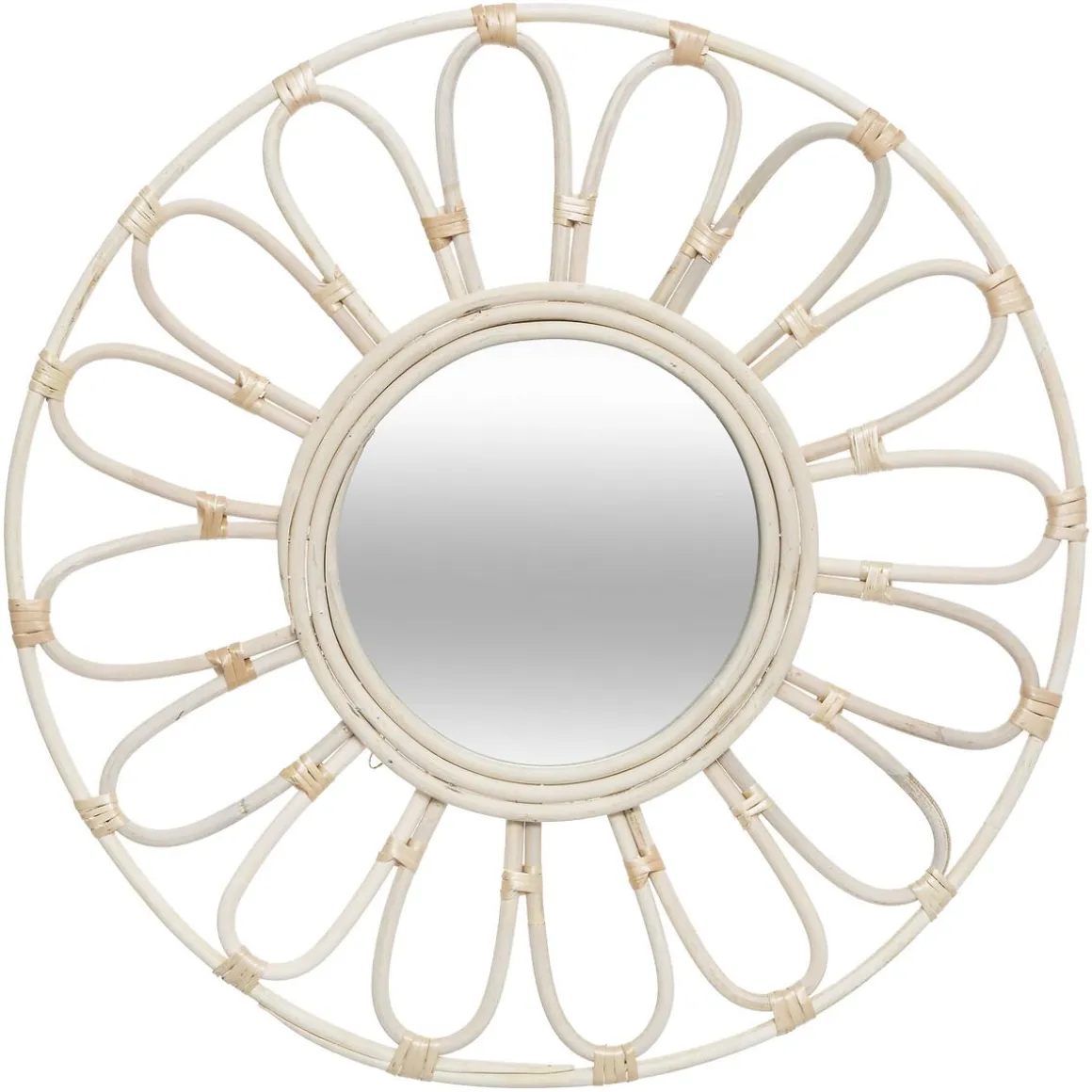 MIROIR ROTIN FLEUR D.56CM