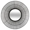 MIROIR ROTIN NOIR D.77CM