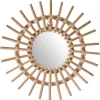 MIROIR ROTIN SOLEIL D.30CM