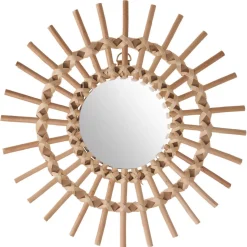 MIROIR ROTIN SOLEIL D.30CM
