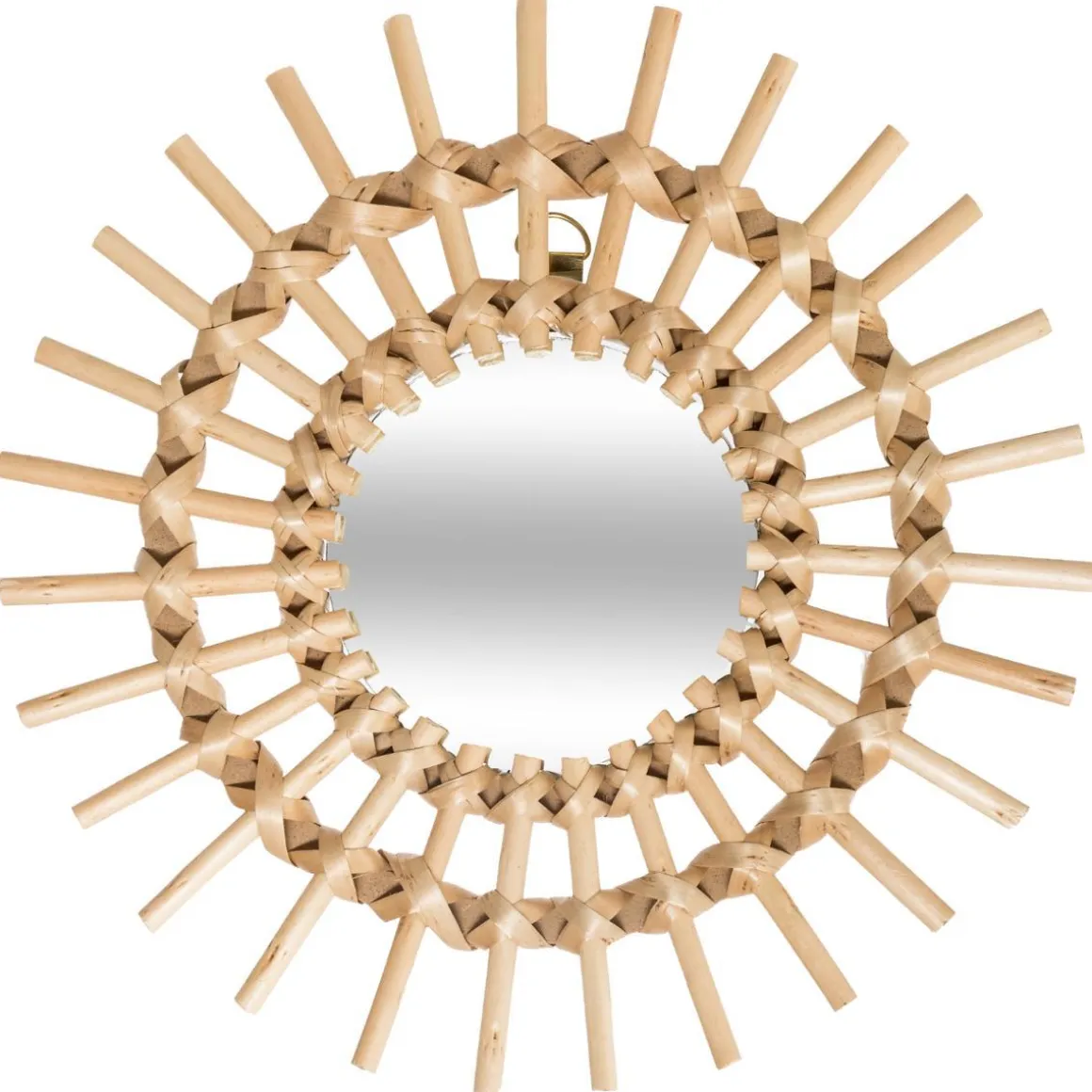 MIROIR ROTIN SOLEIL X3 PIECES D.28CM