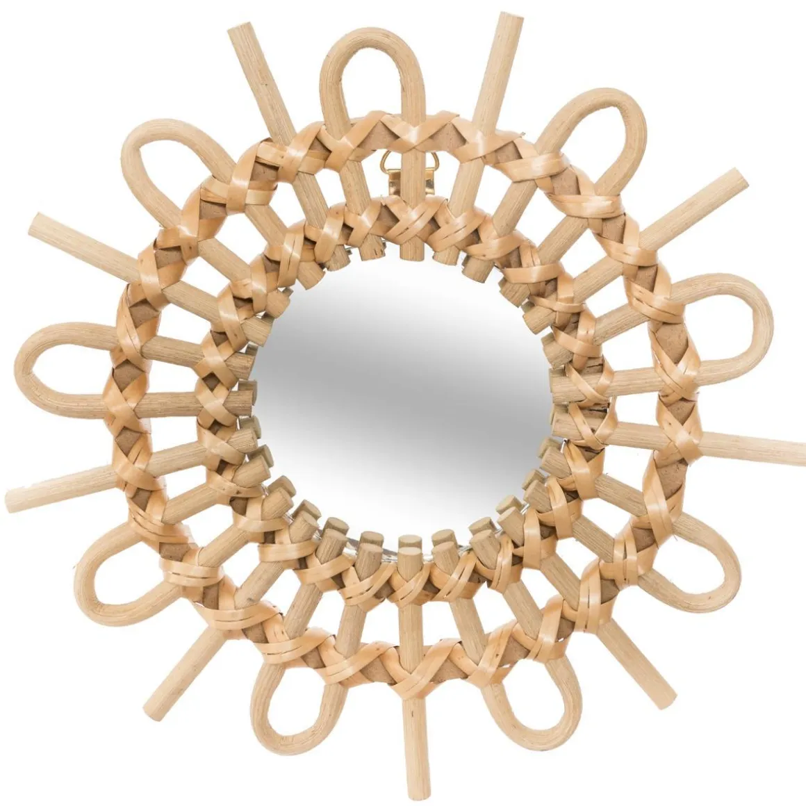 MIROIR ROTIN SOLEIL X3 PIECES D.28CM