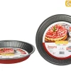 MOULE TARTE D.28CM ACIER ANTI ADHERENT ROUGE ROSSANA