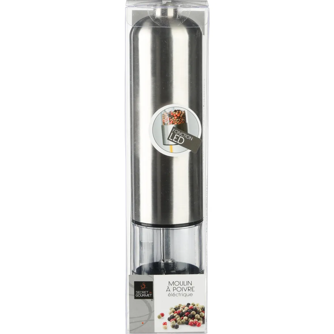 MOULIN POIVRE INOX ELECTRIQUE A LED