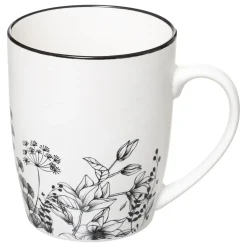 MUG M WHITE FLORAL 34CL