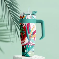 MUG TRANSPORT MIAMI FLEURS TROPICALES 1.2L