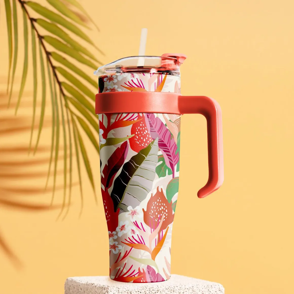 MUG TRANSPORT MIAMI FLEURS TROPICALES 1.2L