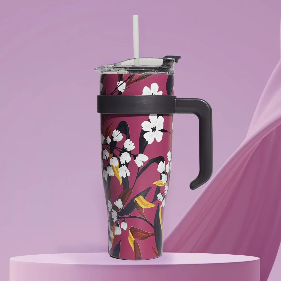 MUG TRANSPORT MIAMI WINTER FLOWER 1.2L