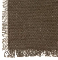 NAPPE COTON FRANGE MAHA KAKI 150X250CM