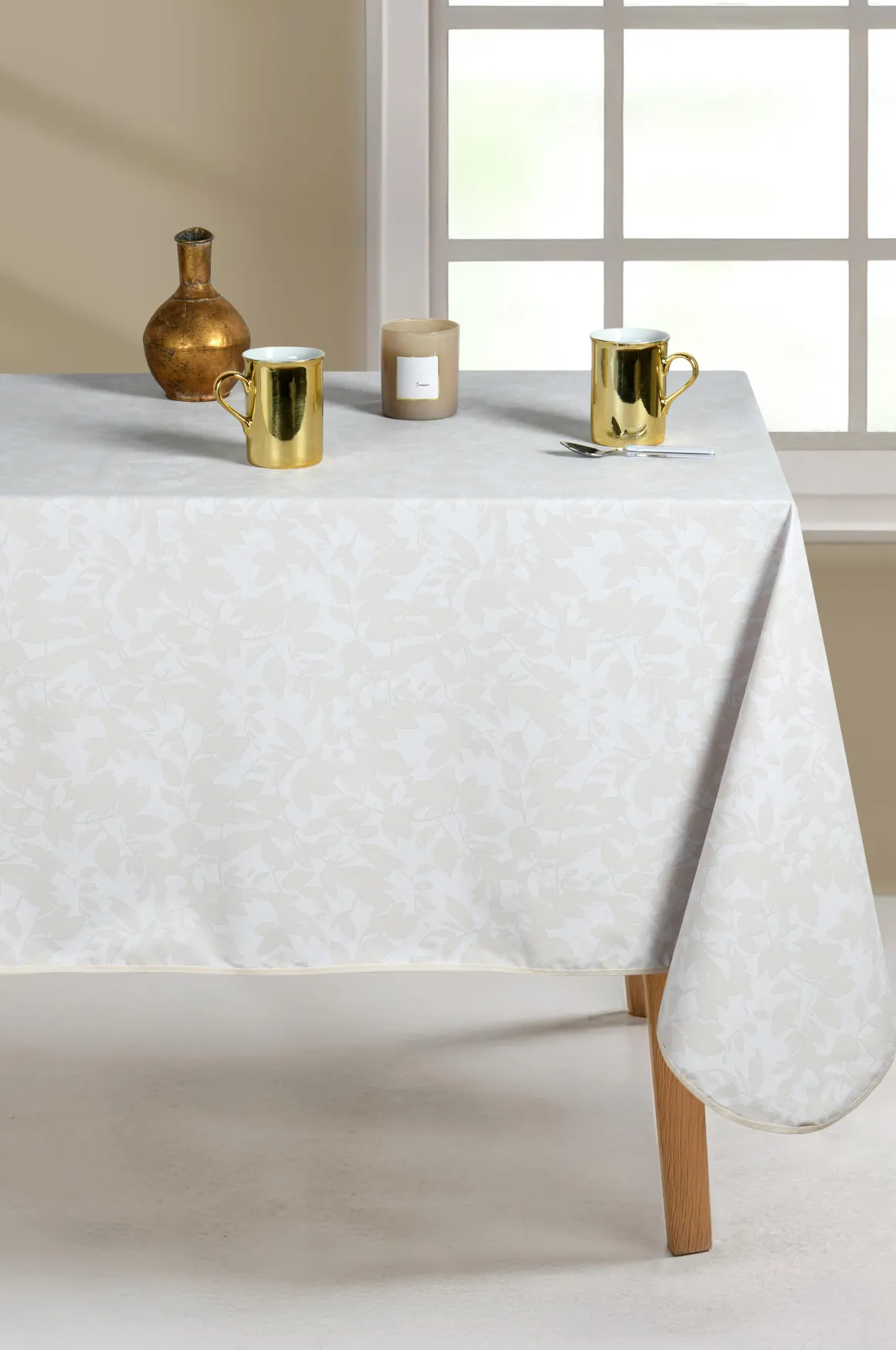 NAPPE RECTANGLE 140X240CM CARINE NATUREL