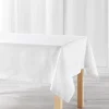 NAPPE RECTANGLE 140X240CM COTON UNI CHARLINE BLANC