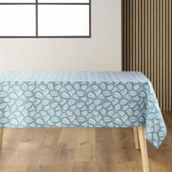 NAPPE RECTANGLE 140X240CM IMPRIMEE MICRO DIVANY EMERAUDE