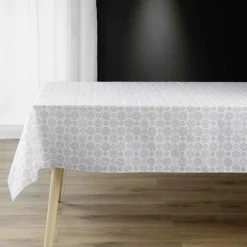 NAPPE RECTANGLE 140X240CM IMPRIME EFFET LIN CALLIS
