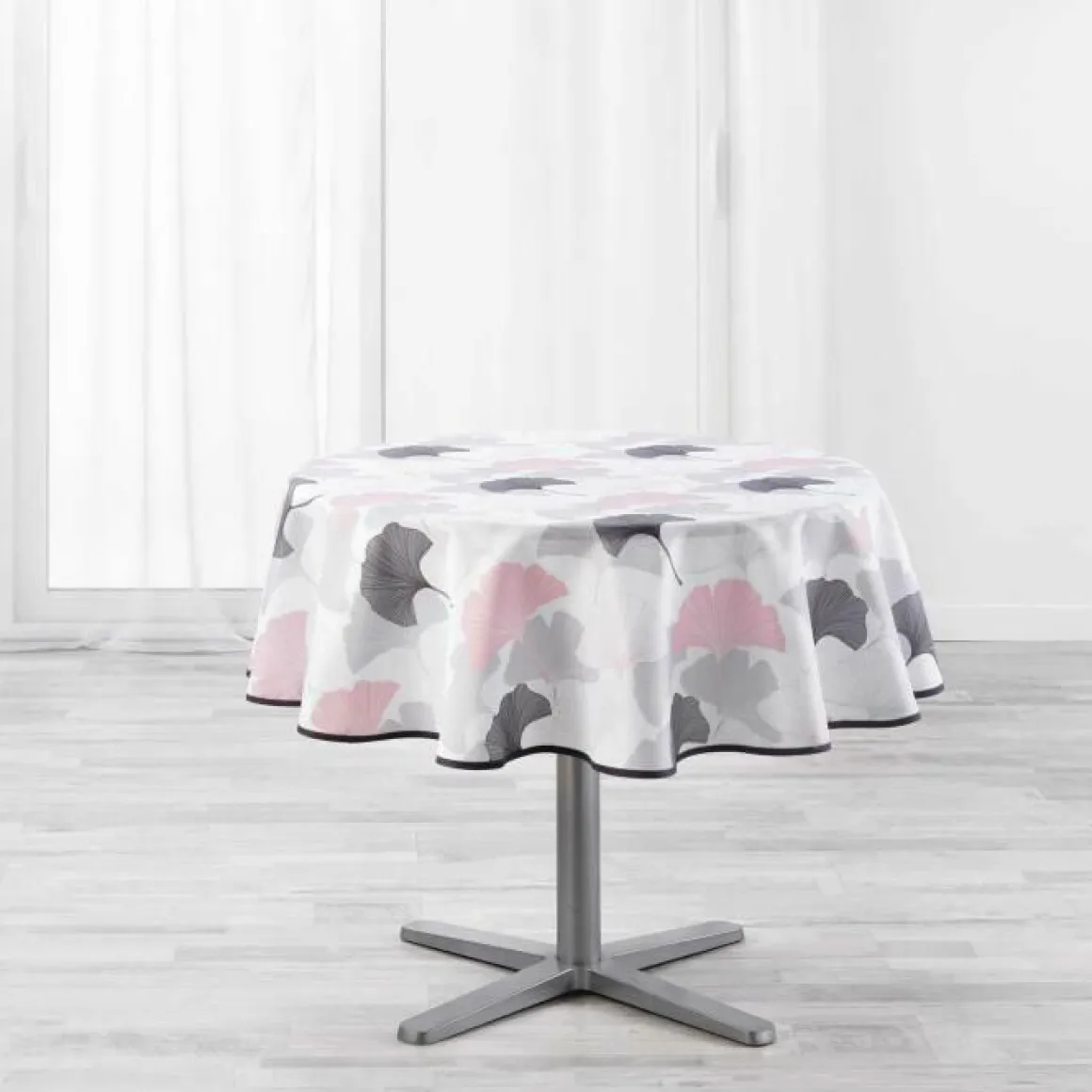 NAPPE RONDE 180CM COQUETTERIE ROSE