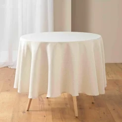 NAPPE RONDE 0 180CM POLYESTER LIN UNI PAULINE