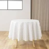 NAPPE RONDE D.180CM IMPRIME METALLISE PIANA NATUREL