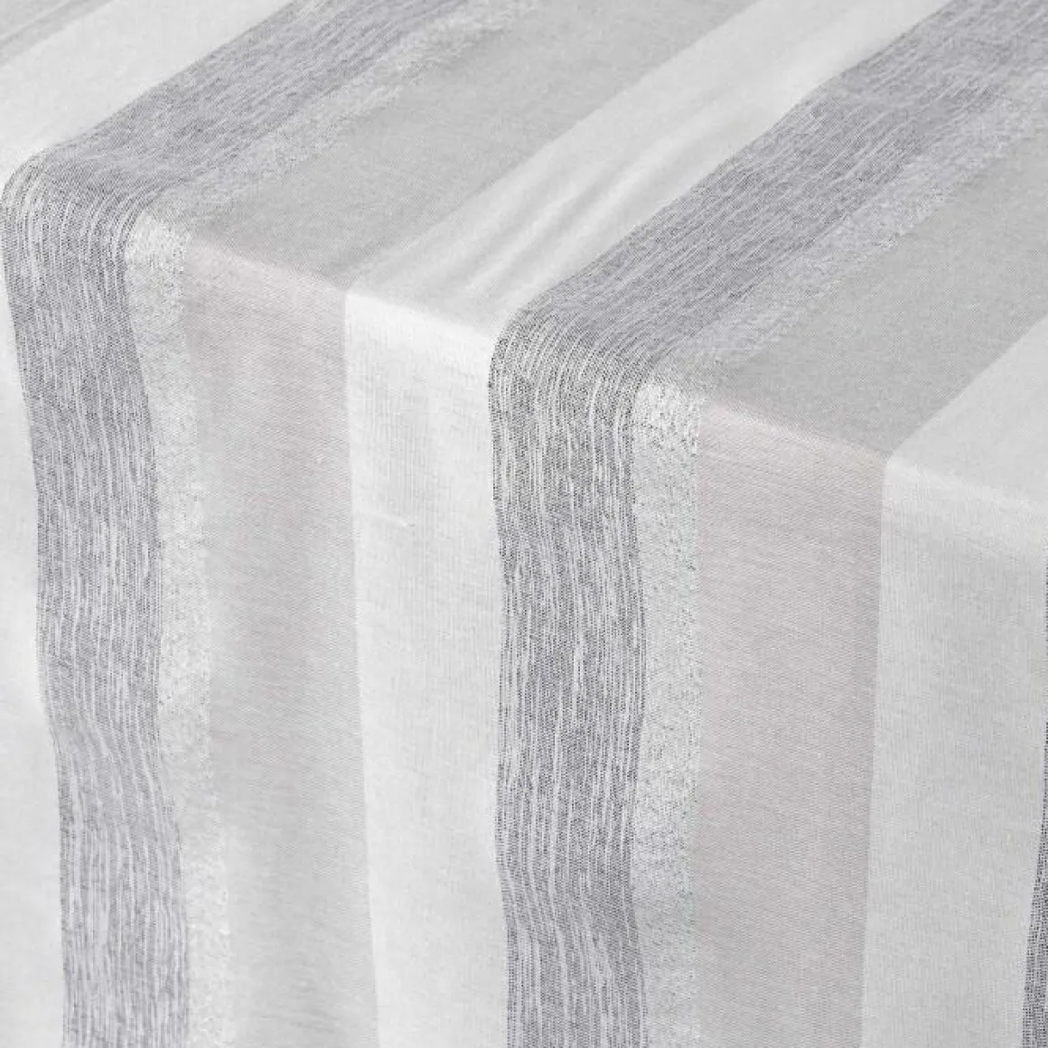 NAPPE 140X240CM COTON METALLISE ELDORA NATUREL ARGENT