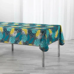 NAPPE 150X240CM IMPRIME BEAUTY JUNGLE KAKI