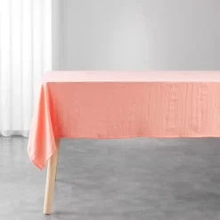 NAPPE 140X240CM MICROFIBRE UNIE LAVEE SUZY CORAIL