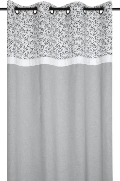 OMBELINE RIDEAU 140X260CM OEILLETS GRIS COTON RECYCLE