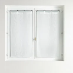 PAIRE DROITE OEILLET PLASTIQUE 60X120CM VOILE DAVINA